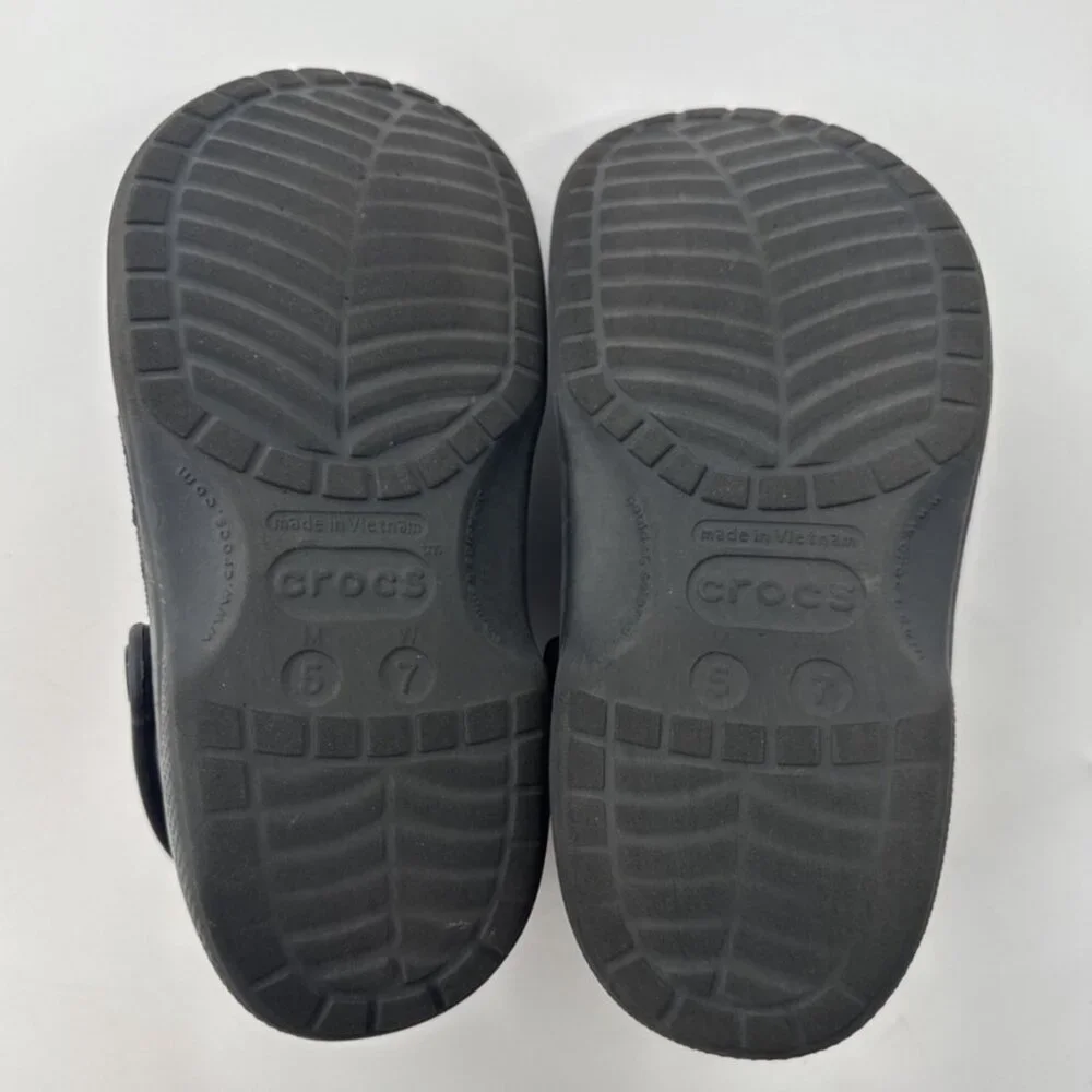 Crocs Dual Comfort Fleece Lined Crocs Womens 7 Blue Clogs Mens 5 Casual - Picture 3 of 12